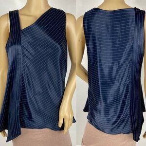 Banana Republic Pinstripe Asymmetrical Top (NWT)